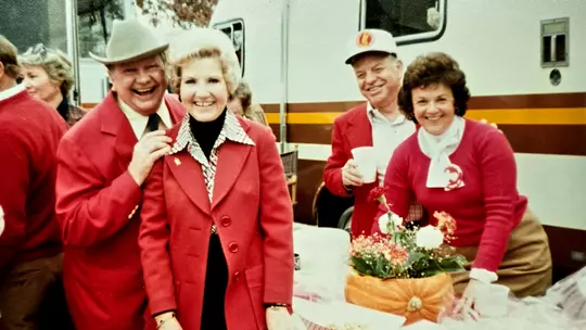 Fred Frederick with his wife and friends at a Maryland football tailgate