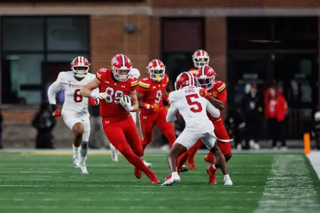 Tight End AJ Szymanski (89)
Maryland Terrapins Football vs Indiana Hoosiers at SECU Stadium in College Park, MD on Saturday, Nov. 1, 2025.
Mackenzie Miles/Maryland Terrapins