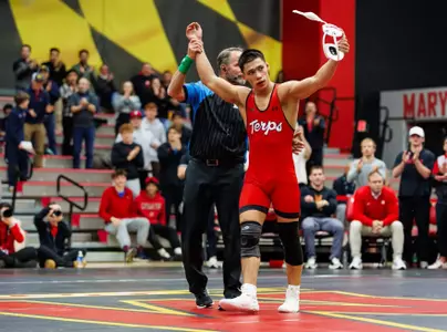 AJ Rodrigues
Maryland Terrapins Wrestling vs Purdue Boilermakers at Stephen M. Schanwald Pavilion at XFINITY Center in College Park, MD on Friday, Jan. 16, 2026.
Kevin Snyder/Maryland Terrapins