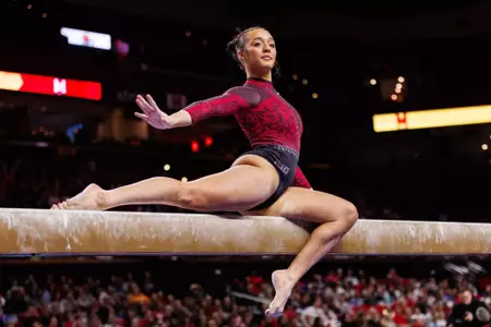 Chelsey Dennis
Maryland Terrapins Women's Gymnastics vs Washington Huskies at Xfinity Center in College Park, MD on Saturday, Jan. 17, 2026.
Rose Fernandes/Maryland Terrapins
