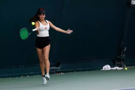 Gabriela Pimentel
Maryland Terrapins Women's Tennis vs Howard Bison at JTCC in College Park, MD on Sunday, Jan. 18, 2026.
Mackenzie Miles/Maryland Terrapins