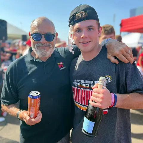 Ira Hochstadt celebrating the 2022 NCAA Championship