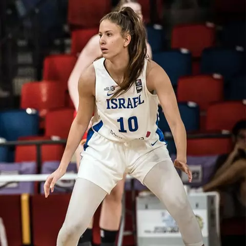 Yarden Garzon playing for the Israeli national team