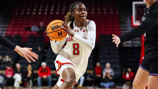 Guard Kyndal Walker (8)
Maryland Terrapins Women's Basketball vs Washington Huskies at Xfinity Center in College Park, MD on Wednesday, Jan. 28, 2026.