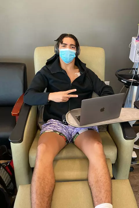 Myles Rice getting treatment