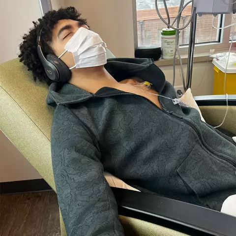 Myles Rice getting treatment