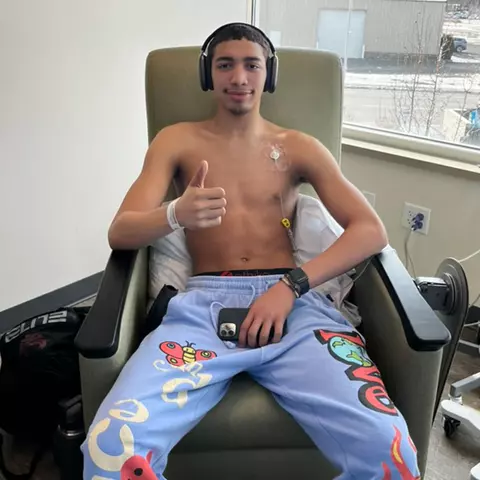 Myles Rice getting treatment