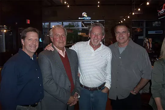 Dick Dull with former teammates