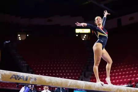Chelsey Dennis
Maryland Terrapins Women's Gymnastics during Terrapin Quad at Xfinity Center in College Park, MD on Friday, Jan. 9, 2026.
Grayson Belanger/Maryland Terrapins