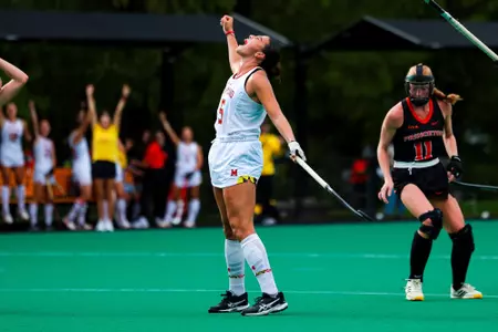 Francisca Eschoyez Celebrates After Scoring Against No. 10 Princeton