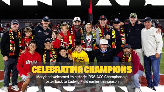 Maryland celebrates its 1996 ACC Championship Roster
