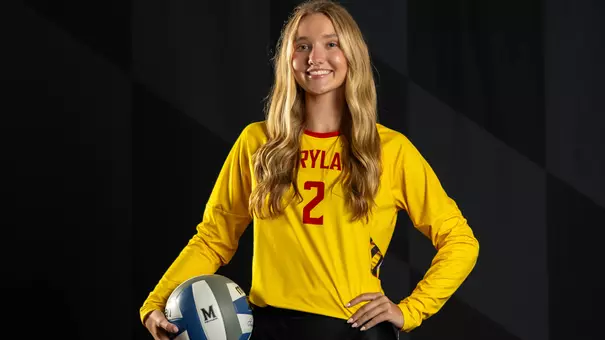 Volleyball Raina Posed Black Background