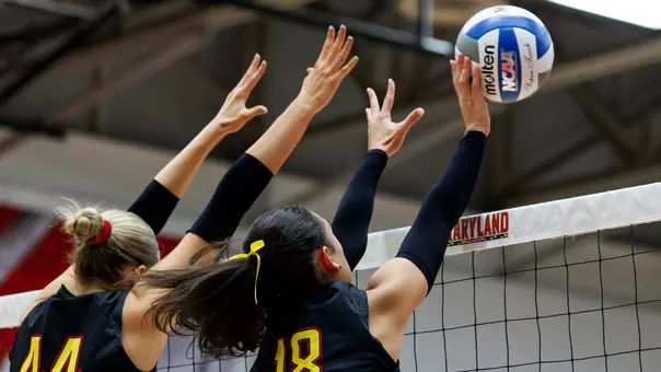 Maryland blocks a ball