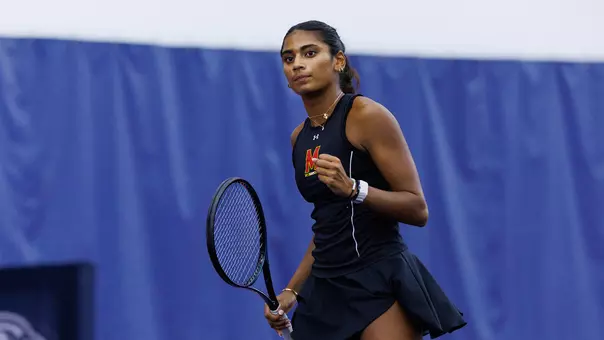 Diya Challa giving a fist pump at the ITA Regional Championship
