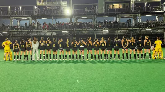 Maryland stands for the anthem against Northwestern