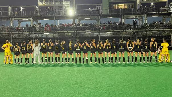 Maryland stands for the anthem against Northwestern