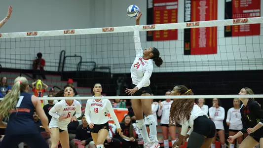 Brooklynne Brass records a kill against Illinois