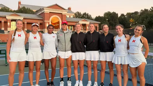 9 of the 10 Terps at the 49er Invite Women's Tennis