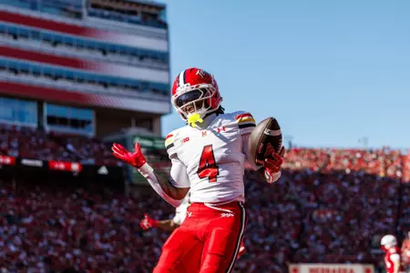 Jamare Glasker celebrates an interception against Nebraska