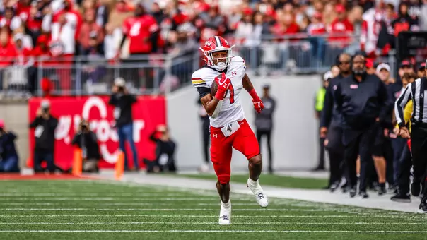 Kaden Prather breaks a run against Ohio State
