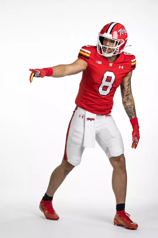 Tight End Preston Howard (#8)
Photos from Football Content Photoshoot at Jones-Hill House in College Park, MD on Monday, Jun. 15, 2026.
Kevin Snyder/Maryland Terrapins