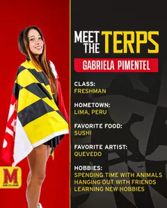 Gabriela Pimentel "Meet the Terps" Graphic