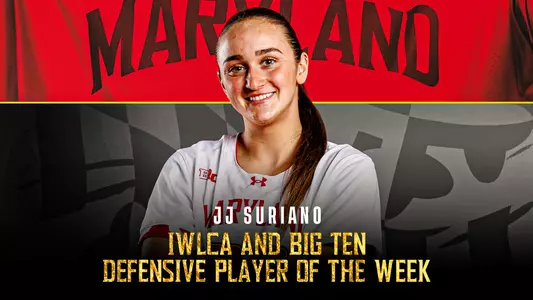 JJ Suriano Defensive Player of the Week Graphic