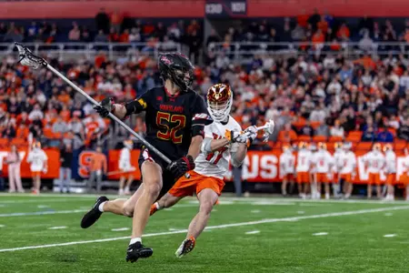 Long Stick Midfielder Trevor Owens (52)
Maryland Terrapins Men's Lacrosse vs Syracuse Orange at JMA Wireless Dome in Syracuse, NY on Friday, Feb. 13, 2026.
Mackenzie Miles/Maryland Terrapins