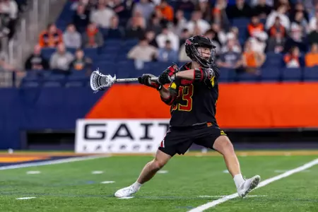 Attacker Leo Johnson (33)
Maryland Terrapins Men's Lacrosse vs Syracuse Orange at JMA Wireless Dome in Syracuse, NY on Friday, Feb. 13, 2026.
Mackenzie Miles/Maryland Terrapins