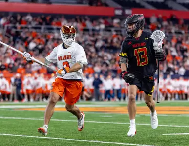 Midfielder Zach Whittier (13)
Maryland Terrapins Men's Lacrosse vs Syracuse Orange at JMA Wireless Dome in Syracuse, NY on Friday, Feb. 13, 2026.
Mackenzie Miles/Maryland Terrapins