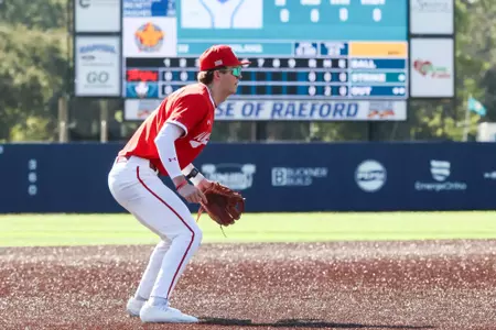 Infielder Colin Gibbs (1)
Maryland Terrapins Baseball vs UNC Wilmington Seahawks at Alumni Field in Wilmington, NC on Saturday, Feb. 14, 2026. Kate Eagen/Maryland Terrapins