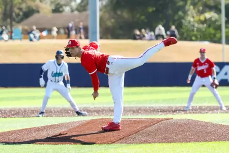 Left-Handed Pitcher Joseph Fredericks (17)
Maryland Terrapins Baseball vs UNC Wilmington Seahawks at Alumni Field in Wilmington, NC on Saturday, Feb. 14, 2026. Kate Eagen/Maryland Terrapins