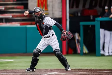 Catcher Rylen Stockton (10)
Maryland Terrapins Baseball vs Georgetown Hoyas at Bob "Turtle" Smith Stadium in College Park, MD on Tuesday, Feb. 17, 2026. Kevin Snyder/Maryland Terrapins