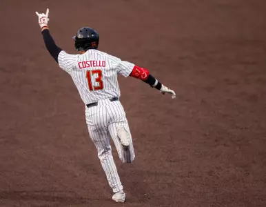 First Baseman/Outfielder Ryan Costello (13)
Maryland Terrapins Baseball vs Georgetown Hoyas at Bob "Turtle" Smith Stadium in College Park, MD on Tuesday, Feb. 17, 2026. Kevin Snyder/Maryland Terrapins