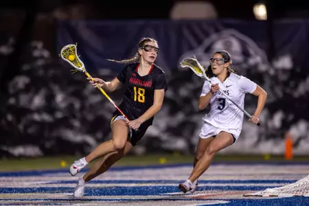 Attacker Ava Meyn (18)
Maryland Terrapins Women's Lacrosse vs Georgetown Hoyas at Cooper Field in Washington, DC on Wednesday, Feb. 18, 2026.
Rose Fernandes/Maryland Terrapins