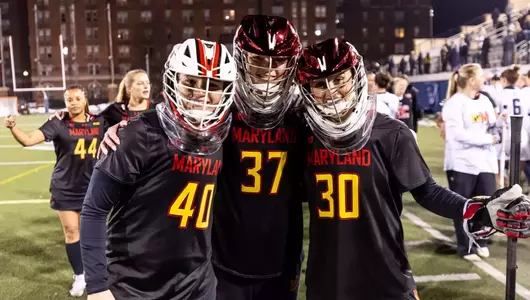 Goalie JJ Suriano (30), Goalie Carly Peterson (37), Goalie Caitlin Boden (40)
Maryland Terrapins Women's Lacrosse vs Georgetown Hoyas at Cooper Field in Washington, DC on Wednesday, Feb. 18, 2026.
Rose Fernandes/Maryland Terrapins
