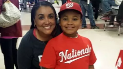 Paul Jones II as a youth with his mother