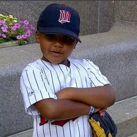 Paul Jones II as a youth in a Minnesota Twins uniform