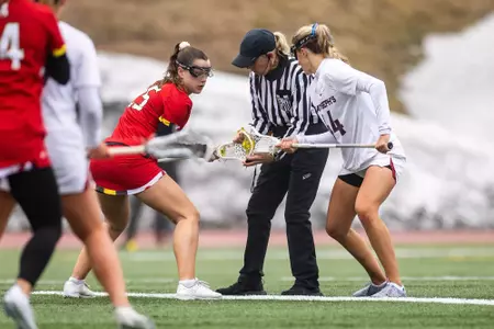 Midfielder Leah Miller (25)
Maryland Terrapins Women's Lacrosse vs Saint Joseph's Hawks at Sean Sweeney Field in Philadelphia, PA on Friday, Feb. 20, 2026.
Rose Fernandes/Maryland Terrapins