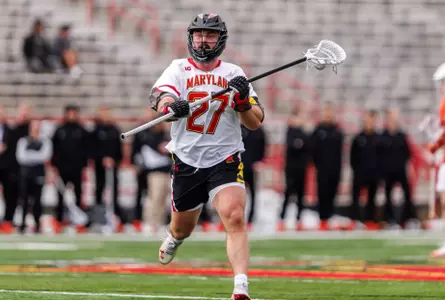 Defender Will Schaller (27)
Maryland Terrapins Men's Lacrosse vs Princeton Tigers at SECU Stadium in College Park, MD on Saturday, Feb. 21, 2026.
Austin DeSisto/Maryland Terrapins