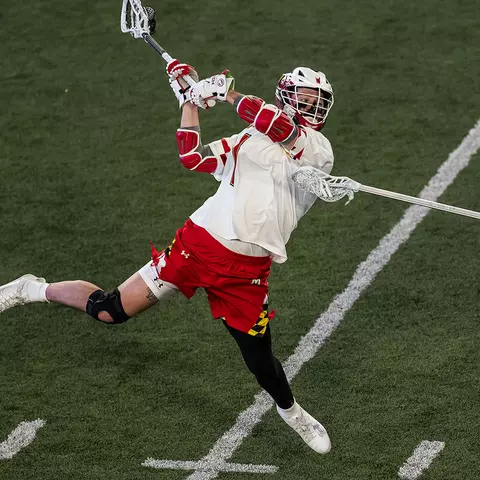 Eric Spanos with a jump shot vs. Loyola in 2026