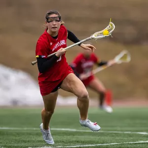 Kayla Gilmore action shot against Saint Joseph's