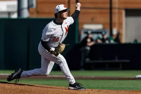Left-Handed Pitcher Evan Smith (20)
Maryland Terrapins Baseball vs Wagner Seahawks at Bob "Turtle" Smith Stadium in College Park, MD on Saturday, Feb. 28, 2026.
Dylan Davies/Maryland Terrapins