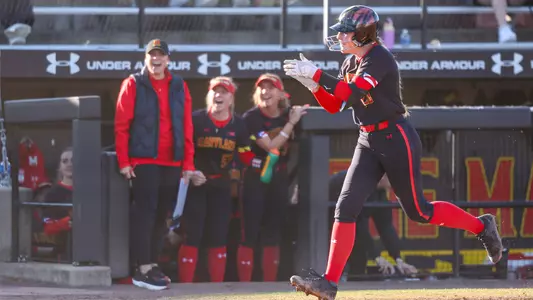 Anna running home after home run against Providence