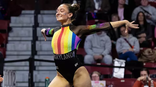 Gianna Ruffing performing a floor routine