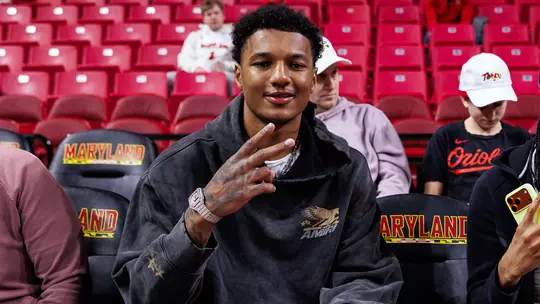 Julian Reese at a Maryland men's basketball game in 2026