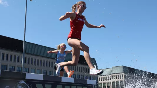 Maren Iski competes at the navy outdoor invitational
