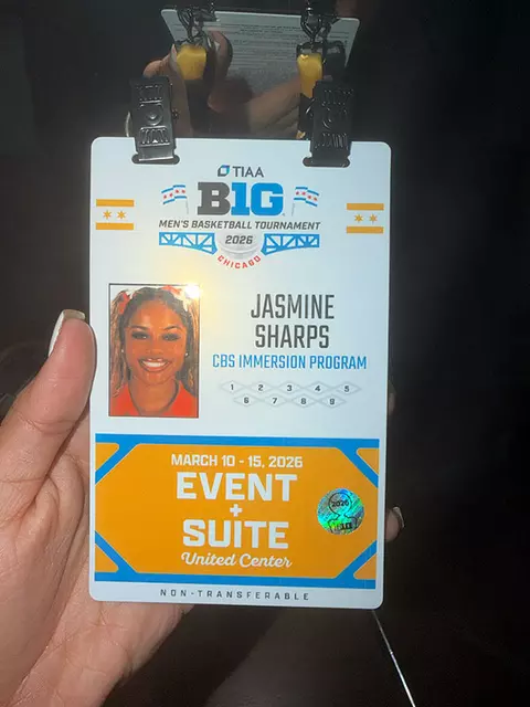 Photo of Jasmine Sharps during the CBS Sports Immersion Program.