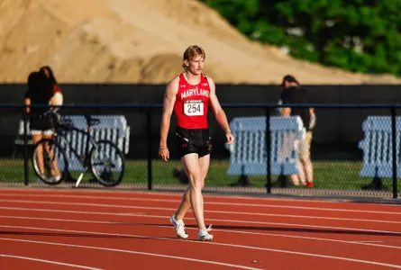 Tanner Leach competes at the kehoe twilight meet