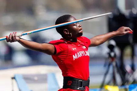 Evelyn VanZwieten competes at the Navy Outdoor Invitational